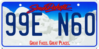 SD license plate 99EN60