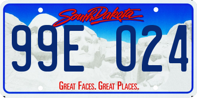 SD license plate 99EO24