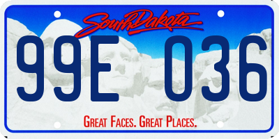 SD license plate 99EO36