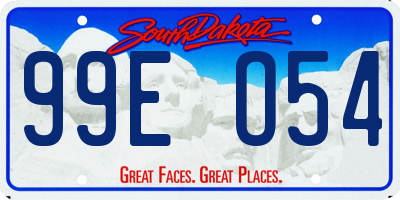 SD license plate 99EO54