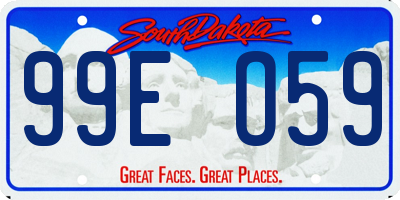SD license plate 99EO59