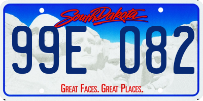 SD license plate 99EO82