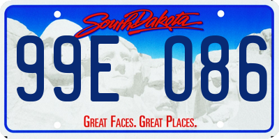 SD license plate 99EO86