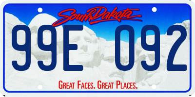 SD license plate 99EO92