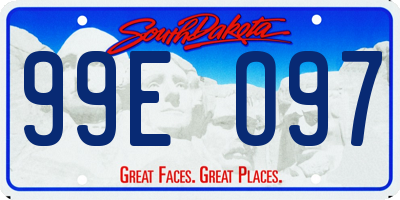 SD license plate 99EO97
