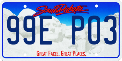 SD license plate 99EP03