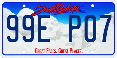 SD license plate 99EP07