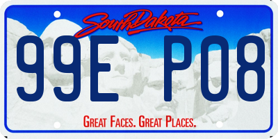 SD license plate 99EP08