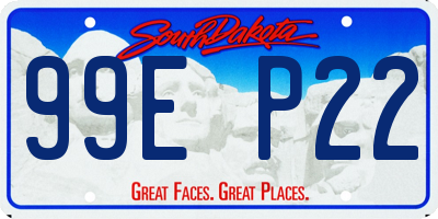 SD license plate 99EP22