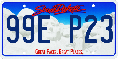SD license plate 99EP23