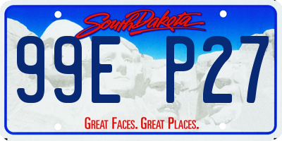 SD license plate 99EP27