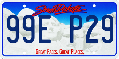 SD license plate 99EP29
