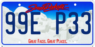 SD license plate 99EP33