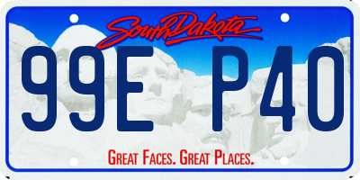 SD license plate 99EP40