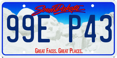 SD license plate 99EP43