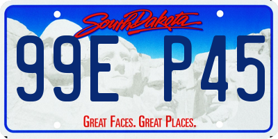 SD license plate 99EP45