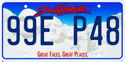 SD license plate 99EP48