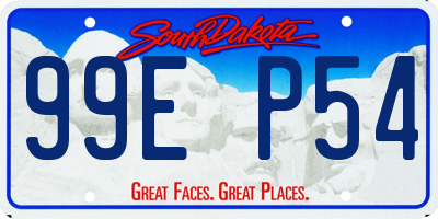 SD license plate 99EP54