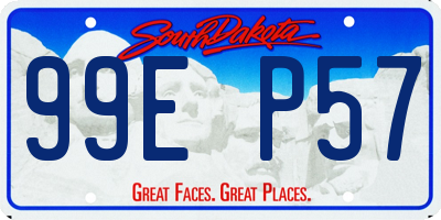 SD license plate 99EP57