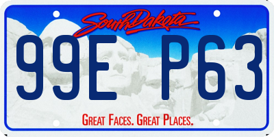 SD license plate 99EP63