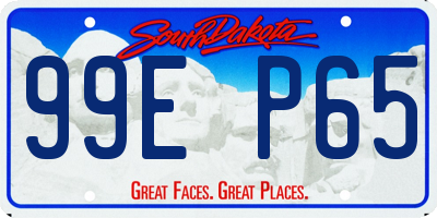 SD license plate 99EP65