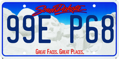 SD license plate 99EP68