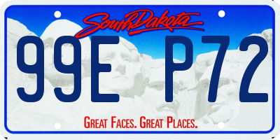 SD license plate 99EP72