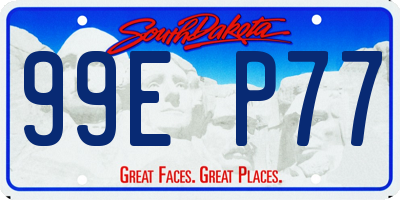 SD license plate 99EP77