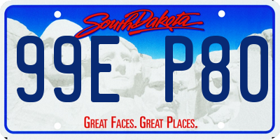 SD license plate 99EP80