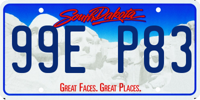 SD license plate 99EP83