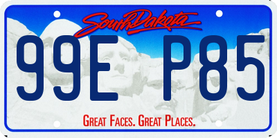 SD license plate 99EP85