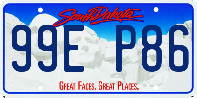 SD license plate 99EP86