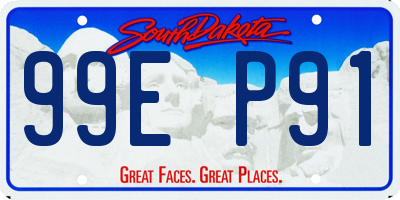 SD license plate 99EP91