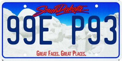 SD license plate 99EP93