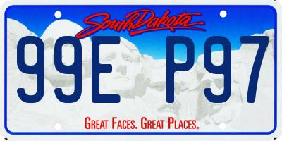 SD license plate 99EP97