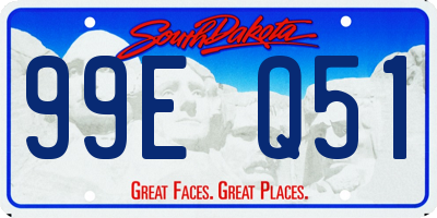 SD license plate 99EQ51