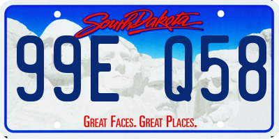 SD license plate 99EQ58