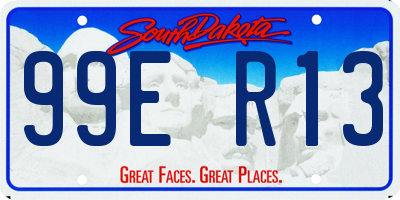 SD license plate 99ER13
