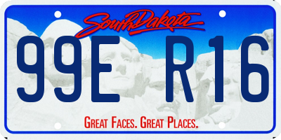 SD license plate 99ER16