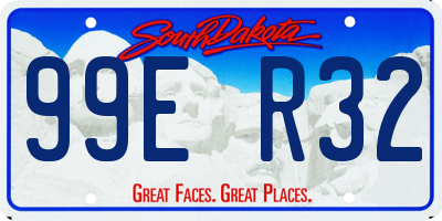 SD license plate 99ER32