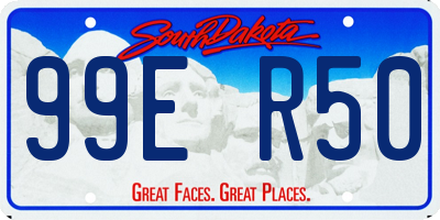 SD license plate 99ER50