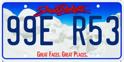 SD license plate 99ER53