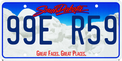 SD license plate 99ER59