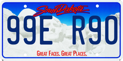 SD license plate 99ER90