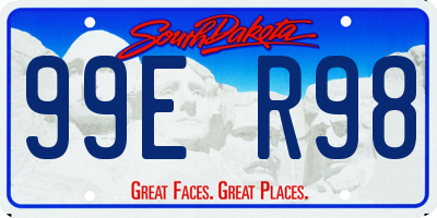 SD license plate 99ER98