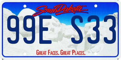 SD license plate 99ES33