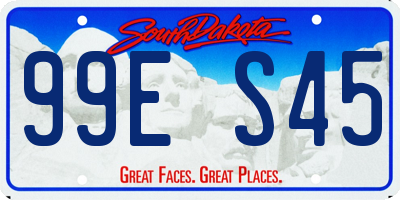 SD license plate 99ES45