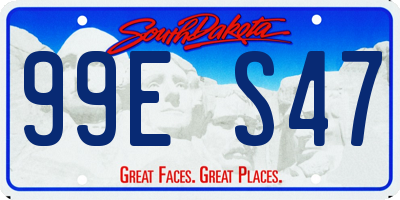 SD license plate 99ES47