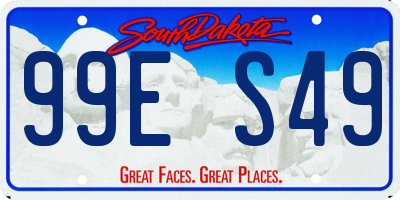 SD license plate 99ES49