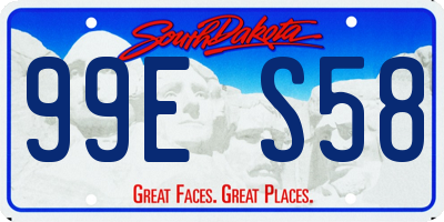SD license plate 99ES58